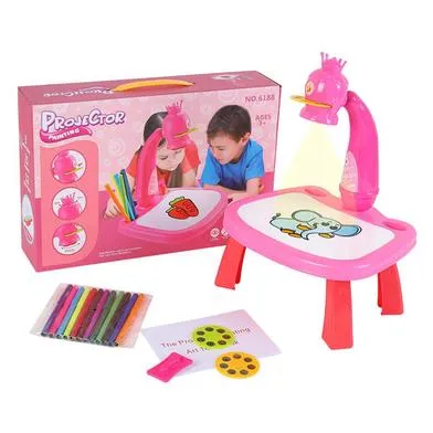 Little Hands Drawing Projector Table for Kids, Trace and Draw Projector Toy with Light